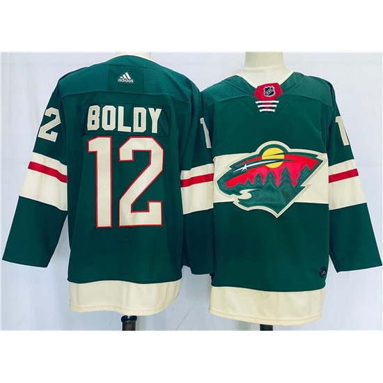 Men Minnesota Wild 12 Matt Boldy Green Stitched Jersey Men Minnesota Wild 12 Matt Boldy Green Stitched Jersey