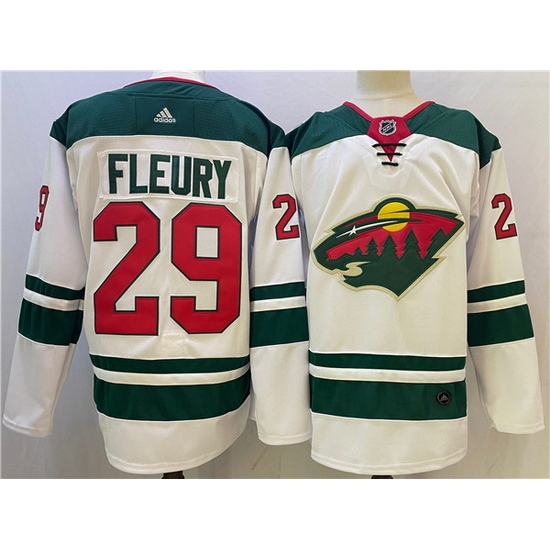 Men Minnesota Wild 29 Marc Andre Fleury White Stitched Jersey Men Minnesota Wild 29 Marc Andre Fleury White Stitched Jersey