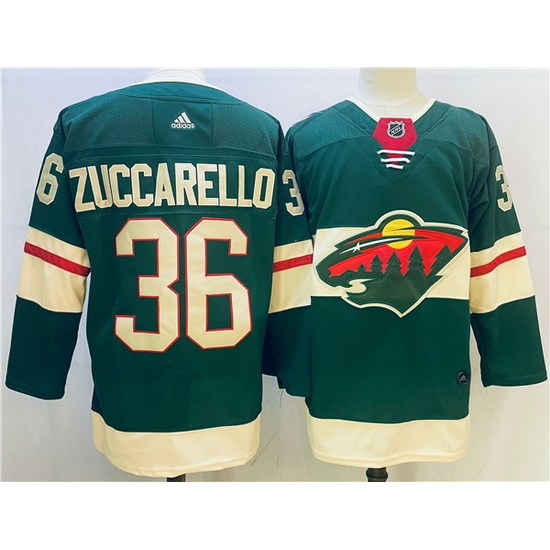 Men Minnesota Wild 36 Mats Zuccarello Green Stitched Jersey Men Minnesota Wild 36 Mats Zuccarello Green Stitched Jersey