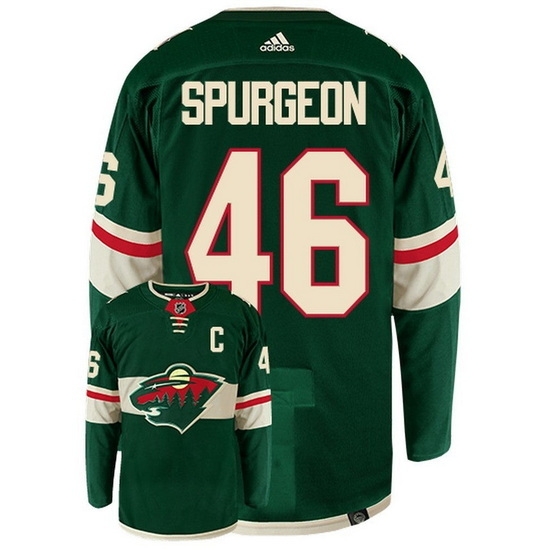Men Minnesota Wild 46 Jared Spurgeon Green Stitched Jersey Men Minnesota Wild 46 Jared Spurgeon Green Stitched Jersey