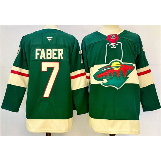 Men Minnesota Wild 7 Brock Faber Green 2024 25 Home Stitched Hockey Jersey Men Minnesota Wild 7 Brock Faber Green 2024 25 Home Stitched Hockey Jersey