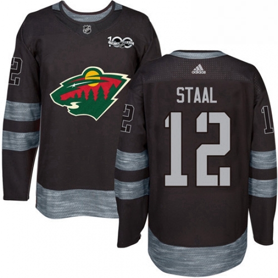 Mens Adidas Minnesota Wild 12 Eric Staal Premier Black 1917 2017 100th Anniversary NHL Jersey Mens Adidas Minnesota Wild 12 Eric Staal Premier Black 1917 2017 100th Anniversary NHL Jersey