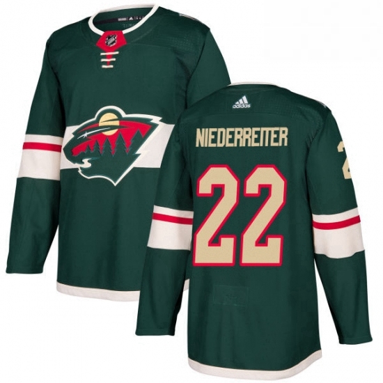 Mens Adidas Minnesota Wild 22 Nino Niederreiter Premier Green Home NHL Jersey Mens Adidas Minnesota Wild 22 Nino Niederreiter Premier Green Home NHL Jersey