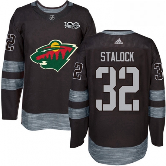 Mens Adidas Minnesota Wild 32 Alex Stalock Premier Black 1917 2017 100th Anniversary NHL Jersey Mens Adidas Minnesota Wild 32 Alex Stalock Premier Black 1917 2017 100th Anniversary NHL Jersey