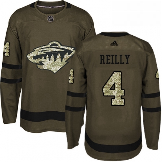 Mens Adidas Minnesota Wild 4 Mike Reilly Authentic Green Salute to Service NHL Jersey Mens Adidas Minnesota Wild 4 Mike Reilly Authentic Green Salute to Service NHL Jersey