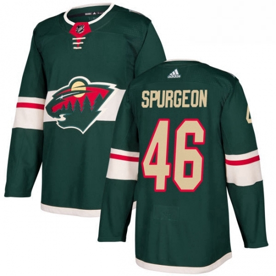 Mens Adidas Minnesota Wild 46 JaGreen Spurgeon Authentic Green Home NHL Jersey Mens Adidas Minnesota Wild 46 JaGreen Spurgeon Authentic Green Home NHL Jersey