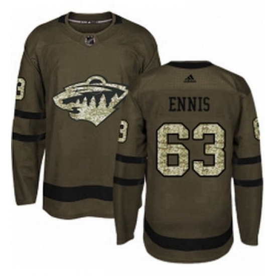 Mens Adidas Minnesota Wild 63 Tyler Ennis Premier Green Salute to Service NHL Jersey Mens Adidas Minnesota Wild 63 Tyler Ennis Premier Green Salute to Service NHL Jersey