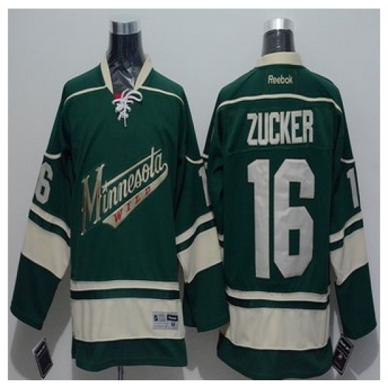 Minnesota Wild #16 Jason Zucker Green Stitched NHL Jersey Minnesota Wild #16 Jason Zucker Green Stitched NHL Jersey