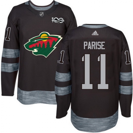 Wild #11 Zach Parise Black 1917 2017 100th Anniversary Stitched NHL Jersey Wild #11 Zach Parise Black 1917 2017 100th Anniversary Stitched NHL Jersey