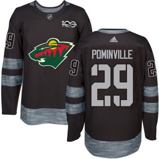 Wild #29 Jason Pominville Black 1917 2017 100th Anniversary Stitched NHL Jersey Wild #29 Jason Pominville Black 1917 2017 100th Anniversary Stitched NHL Jersey