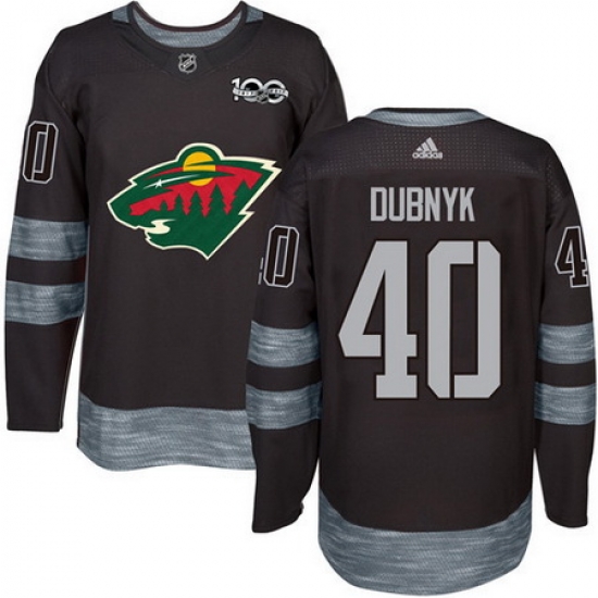 Wild #40 Devan Dubnyk Black 1917 2017 100th Anniversary Stitched NHL Jersey Wild #40 Devan Dubnyk Black 1917 2017 100th Anniversary Stitched NHL Jersey
