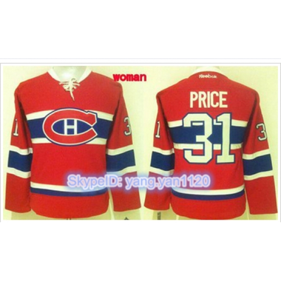Women Montreal Canadiens #31 Carey Price Red CH Stitched NHL Jersey Women Montreal Canadiens #31 Carey Price Red CH Stitched NHL Jersey