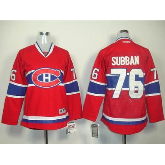 Women Montreal Canadiens #76 P.K. Subban red Jerseys Women Montreal Canadiens #76 P.K. Subban red Jerseys