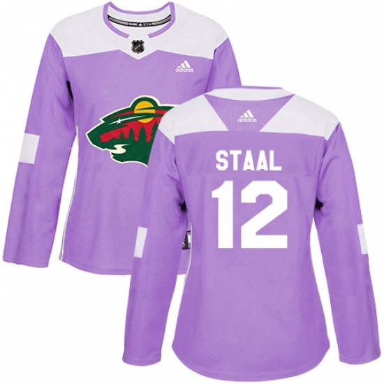 Womens Adidas Minnesota Wild 12 Eric Staal Authentic Purple Fights Cancer Practice NHL Jersey Womens Adidas Minnesota Wild 12 Eric Staal Authentic Purple Fights Cancer Practice NHL Jersey