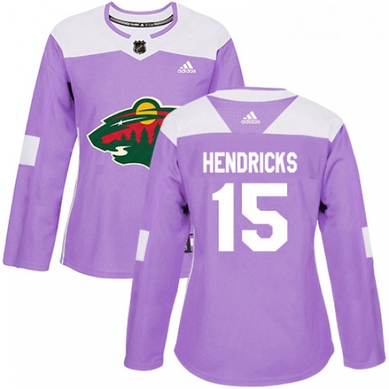 Womens Adidas Minnesota Wild 15 Matt Hendricks Authentic Purple Fights Cancer Practice NHL Jersey Womens Adidas Minnesota Wild 15 Matt Hendricks Authentic Purple Fights Cancer Practice NHL Jersey