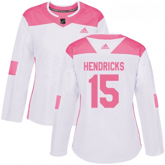 Womens Adidas Minnesota Wild 15 Matt Hendricks Authentic White Pink Fashion NHL Jersey Womens Adidas Minnesota Wild 15 Matt Hendricks Authentic White Pink Fashion NHL Jersey