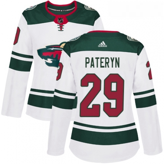 Womens Adidas Minnesota Wild 29 Greg Pateryn Authentic White Away NHL Jersey Womens Adidas Minnesota Wild 29 Greg Pateryn Authentic White Away NHL Jersey