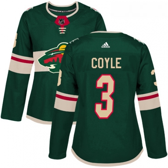 Womens Adidas Minnesota Wild 3 Charlie Coyle Premier Green Home NHL Jersey Womens Adidas Minnesota Wild 3 Charlie Coyle Premier Green Home NHL Jersey