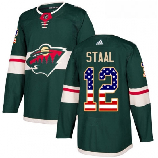 Youth Adidas Minnesota Wild 12 Eric Staal Authentic Green USA Flag Fashion NHL Jersey Youth Adidas Minnesota Wild 12 Eric Staal Authentic Green USA Flag Fashion NHL Jersey