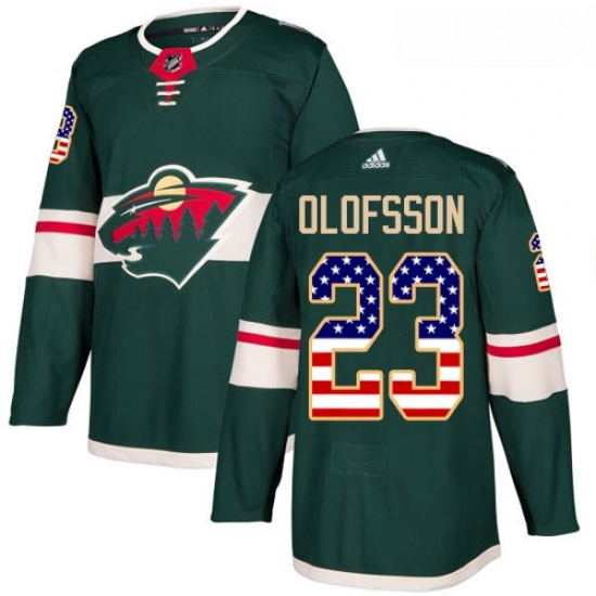 Youth Adidas Minnesota Wild 23 Gustav Olofsson Authentic Green USA Flag Fashion NHL Jersey Youth Adidas Minnesota Wild 23 Gustav Olofsson Authentic Green USA Flag Fashion NHL Jersey