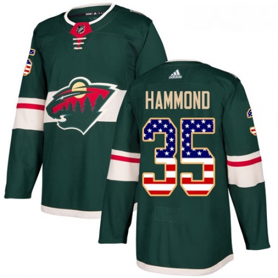 Youth Adidas Minnesota Wild 35 Andrew Hammond Authentic Green USA Flag Fashion NHL Jersey Youth Adidas Minnesota Wild 35 Andrew Hammond Authentic Green USA Flag Fashion NHL Jersey