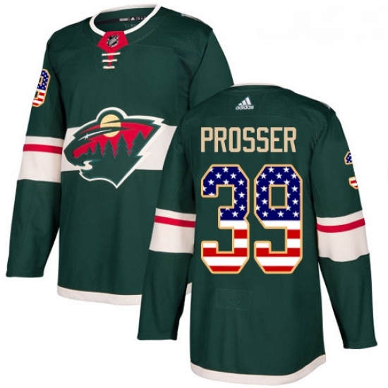 Youth Adidas Minnesota Wild 39 Nate Prosser Authentic Green USA Flag Fashion NHL Jersey Youth Adidas Minnesota Wild 39 Nate Prosser Authentic Green USA Flag Fashion NHL Jersey