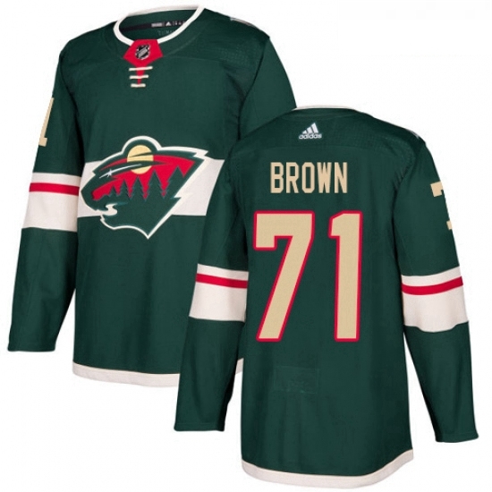 Youth Adidas Minnesota Wild 71 J T Brown Premier Green Home NHL Jerse Youth Adidas Minnesota Wild 71 J T Brown Premier Green Home NHL Jerse