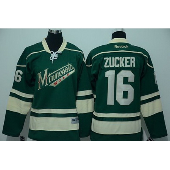 Youth Minnesota Wild #16 Jason Zucker Green Stitched NHL Jersey II Youth Minnesota Wild #16 Jason Zucker Green Stitched NHL Jersey II