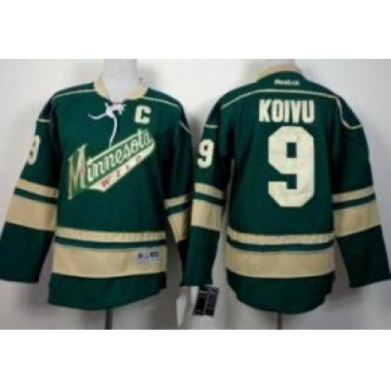 Youth Minnesota Wild 9 Mikko Koivu Green NHL Jerseys Youth Minnesota Wild 9 Mikko Koivu Green NHL Jerseys