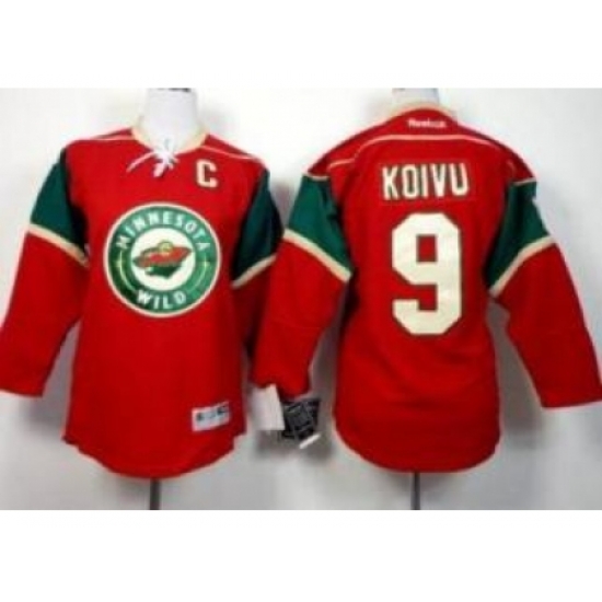 Youth Minnesota Wild 9 Mikko Koivu Red NHL Jerseys Youth Minnesota Wild 9 Mikko Koivu Red NHL Jerseys