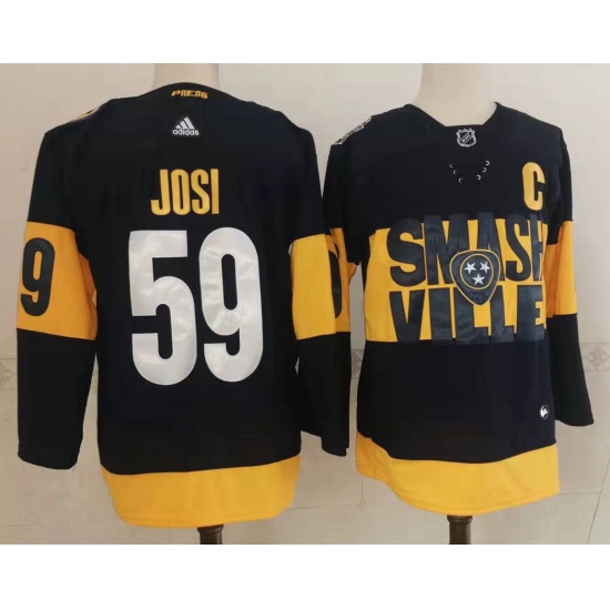 Men Nashville Predators 59 Roman Josi Black 2022 Stadium Series adidas Stitched NHL Jersey Men Nashville Predators 59 Roman Josi Black 2022 Stadium Series adidas Stitched NHL Jersey