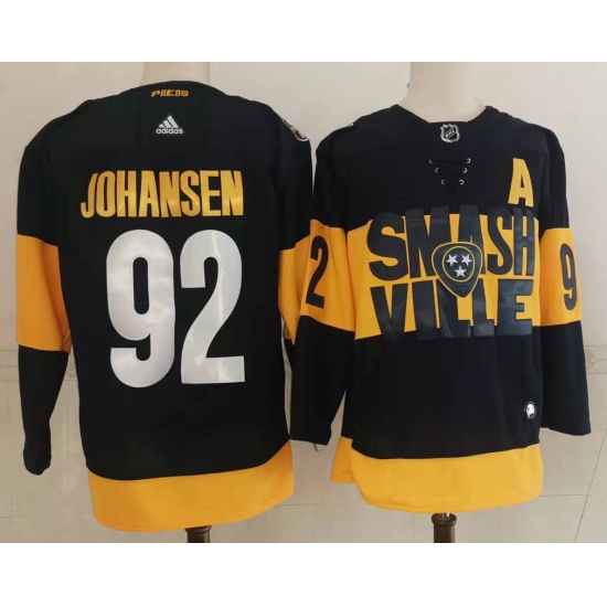 Men Nashville Predators 92 Ryan Johansen Black 2022 Stadium Series adidas Stitched NHL Jersey Men Nashville Predators 92 Ryan Johansen Black 2022 Stadium Series adidas Stitched NHL Jersey