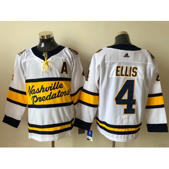 Men Nashville Predators Ryan Ellis 4 White 2020 Winter Classic Adidas Jersey Men Nashville Predators Ryan Ellis 4 White 2020 Winter Classic Adidas Jersey