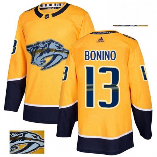 Mens Adidas Nashville Predators 13 Nick Bonino Authentic Gold Fashion Gold NHL Jersey Mens Adidas Nashville Predators 13 Nick Bonino Authentic Gold Fashion Gold NHL Jersey
