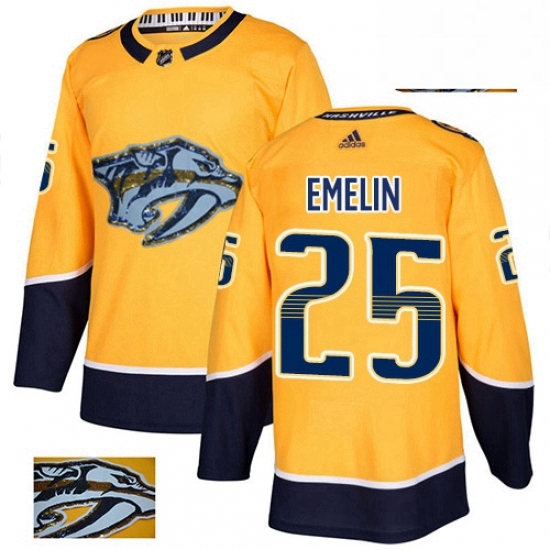 Mens Adidas Nashville Predators 25 Alexei Emelin Authentic Gold Fashion Gold NHL Jersey Mens Adidas Nashville Predators 25 Alexei Emelin Authentic Gold Fashion Gold NHL Jersey
