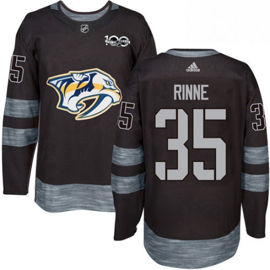 Mens Adidas Nashville Predators 35 Pekka Rinne Authentic Black 1917 2017 100th Anniversary NHL Jersey Mens Adidas Nashville Predators 35 Pekka Rinne Authentic Black 1917 2017 100th Anniversary NHL Jersey
