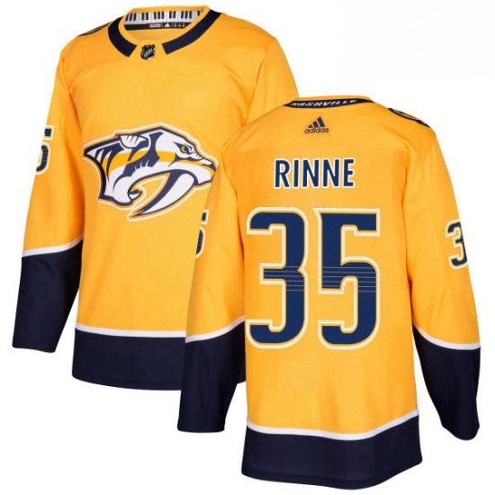Mens Adidas Nashville Predators 35 Pekka Rinne Authentic Gold Home NHL Jersey Mens Adidas Nashville Predators 35 Pekka Rinne Authentic Gold Home NHL Jersey