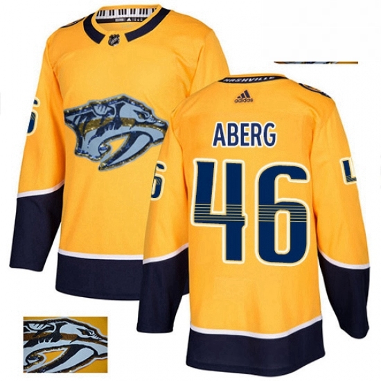 Mens Adidas Nashville Predators 46 Pontus Aberg Authentic Gold Fashion Gold NHL Jersey Mens Adidas Nashville Predators 46 Pontus Aberg Authentic Gold Fashion Gold NHL Jersey