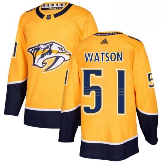 Mens Adidas Nashville Predators 51 Austin Watson Authentic Gold Home NHL Jersey Mens Adidas Nashville Predators 51 Austin Watson Authentic Gold Home NHL Jersey