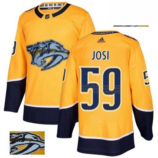 Mens Adidas Nashville Predators 59 Roman Josi Authentic Gold Fashion Gold NHL Jersey Mens Adidas Nashville Predators 59 Roman Josi Authentic Gold Fashion Gold NHL Jersey