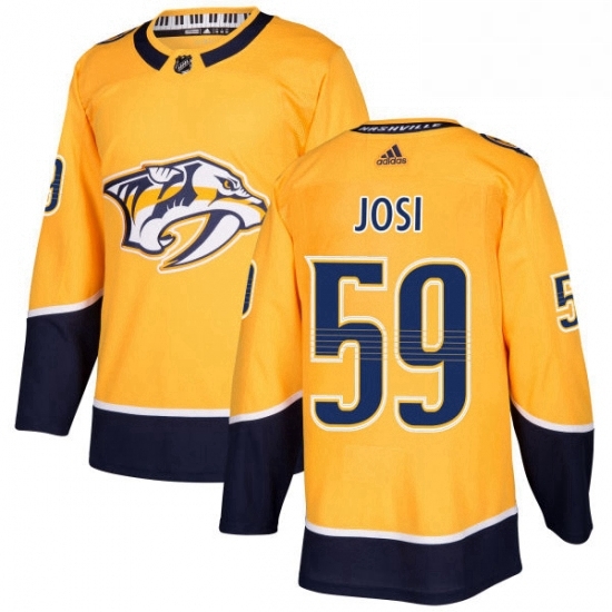 Mens Adidas Nashville Predators 59 Roman Josi Authentic Gold Home NHL Jersey Mens Adidas Nashville Predators 59 Roman Josi Authentic Gold Home NHL Jersey