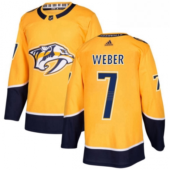 Mens Adidas Nashville Predators 7 Yannick Weber Authentic Gold Home NHL Jersey Mens Adidas Nashville Predators 7 Yannick Weber Authentic Gold Home NHL Jersey