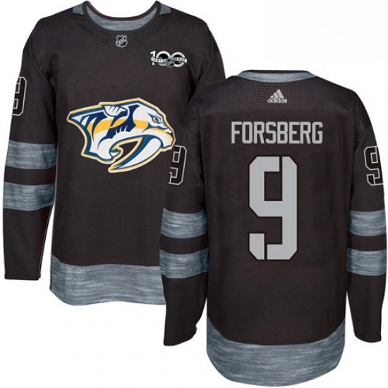 Mens Adidas Nashville Predators 9 Filip Forsberg Authentic Black 1917 2017 100th Anniversary NHL Jersey Mens Adidas Nashville Predators 9 Filip Forsberg Authentic Black 1917 2017 100th Anniversary NHL Jersey