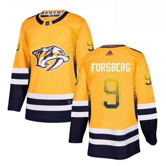 Mens Adidas Nashville Predators 9 Filip Forsberg Authentic Gold Drift FashionNHL Jersey Mens Adidas Nashville Predators 9 Filip Forsberg Authentic Gold Drift FashionNHL Jersey