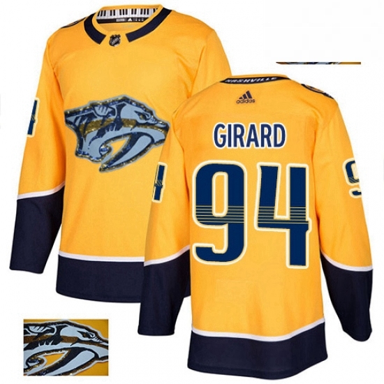 Mens Adidas Nashville Predators 94 Samuel Girard Authentic Gold Fashion Gold NHL Jersey Mens Adidas Nashville Predators 94 Samuel Girard Authentic Gold Fashion Gold NHL Jersey