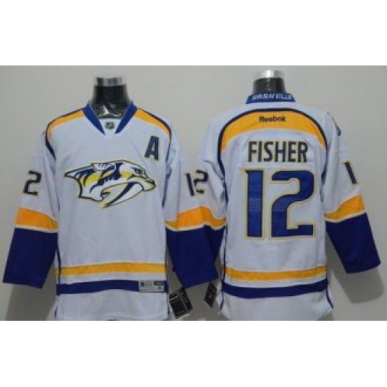 Nashville Predators #12 Mike Fisher White Road Stitched NHL Jersey Nashville Predators #12 Mike Fisher White Road Stitched NHL Jersey