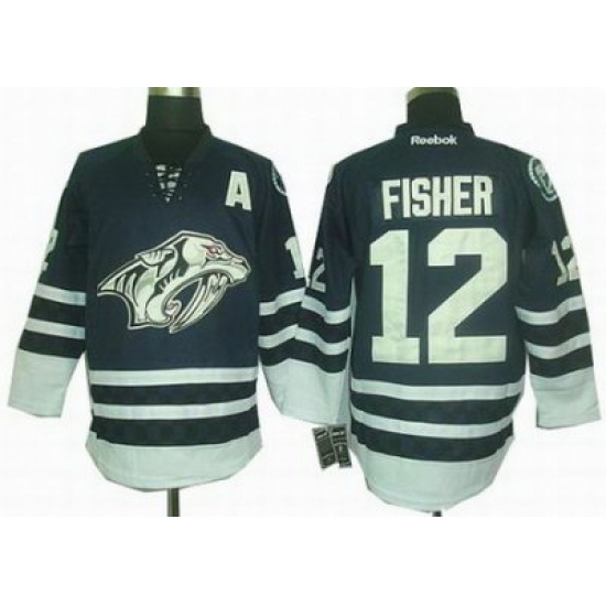 Nashville Predators #12 Mike Fisher black Jersey A patch Nashville Predators #12 Mike Fisher black Jersey A patch