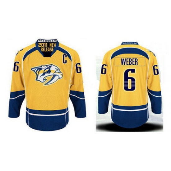Nashville Predators Authentic NHL Jerseys #6 Shea Weber YELLOW Jersey Nashville Predators Authentic NHL Jerseys #6 Shea Weber YELLOW Jersey