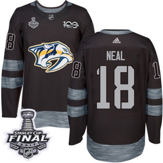 Predators #18 James Neal Black 1917 2017 100th Anniversary Stanley Cup Final Patch Stitched NHL Jersey Predators #18 James Neal Black 1917 2017 100th Anniversary Stanley Cup Final Patch Stitched NHL Jersey