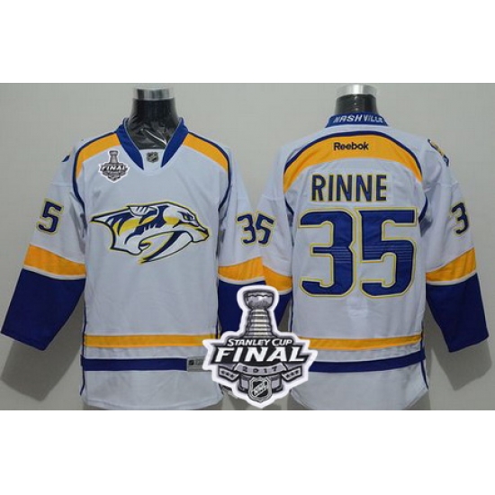Predators #35 Pekka Rinne White Road 2017 Stanley Cup Final Patch Stitched NHL Jersey Predators #35 Pekka Rinne White Road 2017 Stanley Cup Final Patch Stitched NHL Jersey